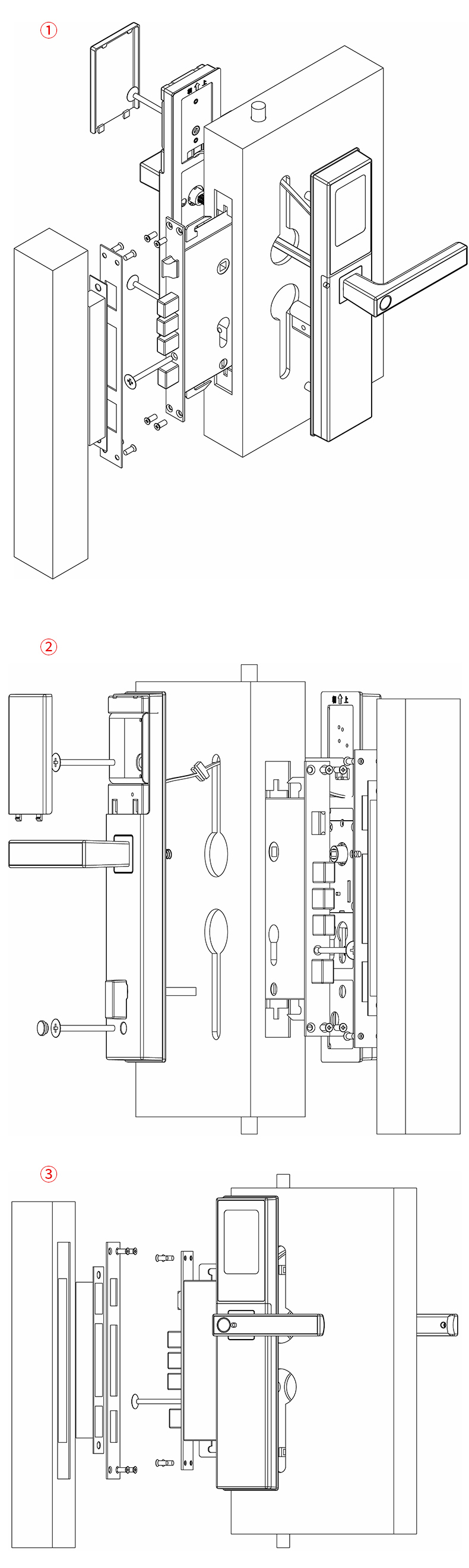 Intelligent door lock small program password lock key wiring-free smart key easy installation password fingerprint key door lock