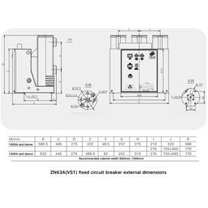 ZN63 (VS1)-12 akıllı endüstriyel devre kesici yüksek gerilim 12KV yük anahtarı vcb vakum şalteri - Product Image 3