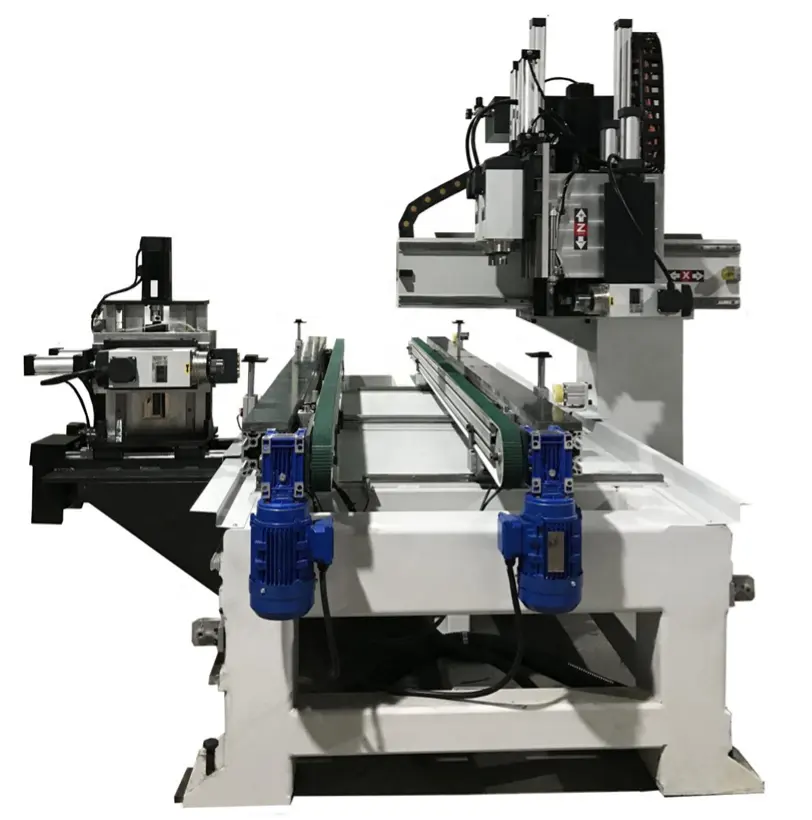 Alto eficiente do furo da fechadura da porta do tipo cnc e máquina da slot para a porta, máquina da fechadura da porta