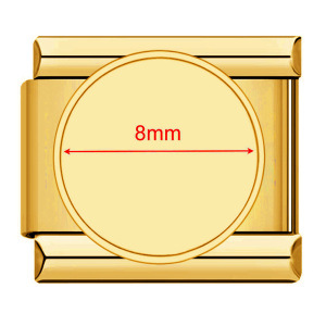 Gold-plated round 8mm-J162-2