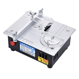 Mini çok fonksiyonlu masa testere elektrikli masaüstü testereleri küçük ev DIY kesme aracı ahşap tornası makinesi - Product Image 1