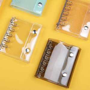 Piccole dimensioni tascabili diario in bianco con anello legante trasparente copertina impermeabile quaderni diario personalizzabile all'ingrosso - Product Image 3