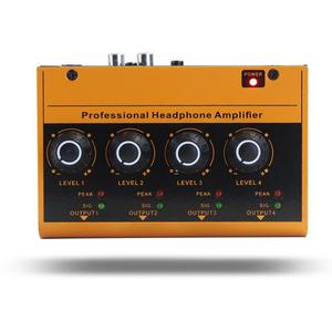GPUB PH-4 <strong>Headphone</strong> Amplifier 4 Channel for 3.5mm and 6.5mm Jack Stereo <strong>Output</strong> Smartphone Computer Connecting - Product Image 1