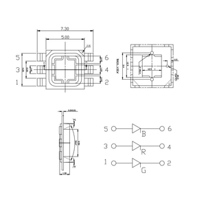 Hochleistungs-SMD-RGB-LED-Chip mehrfarbige SMD-LED mit 1,5 W dreifarbiger 5074 RGB 6 PIN SMD-LED - Product Image 6