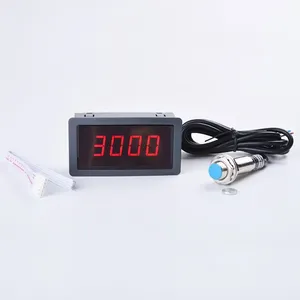 4-dijital kırmızı yeşil mavi LED hız ölçer RPM takometre salonu anahtarı yakınlık sensörü önlemler 10-9999RPM DC 8-15V aralığı speedo - Product Image 2