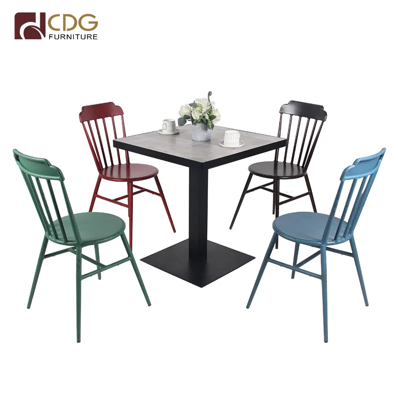 Ensemble 1 Table et 2 chaises, en cuir, Design moderne, meuble de Restaurant, HPL