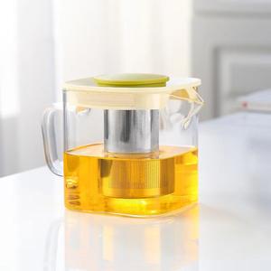 Ấm trà thủy tinh borosilicate 500ml thủ công thiết kế phổ biến, có bộ lọc trà tháo rời và giá tốt, nắp nhựa PP nhiều màu sắc - Product Image 3