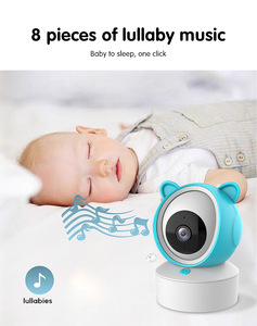 Al bambino che piange la temperatura rileva la telecamera di sicurezza di rete giocattolo wireless con TUYA smart app AI monitoraggio telecamere baby monitor