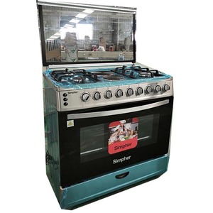 90 × 60センチメートル4ガス + 2電気調理範囲ストーブとベーカリーオーブン電気とガスピザオーブン - Product Image 5