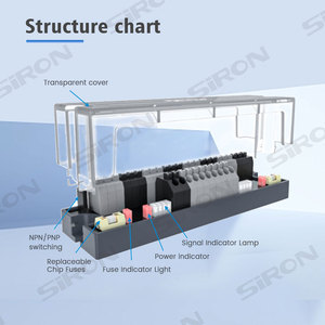 SiRON T240/1/2小型LED NPN PNP 46 8ピンインアウトプッシュイン端子台 - Product Image 3