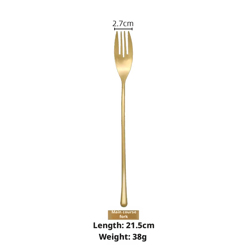 Fourchette de table principale dorée