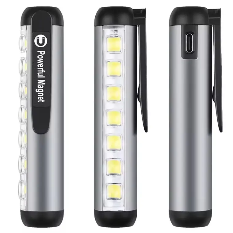 Mini-Starke Licht Mini mit COB SeitenaufnahmenLichter USB-Aufladung tragbare Taschenlampe