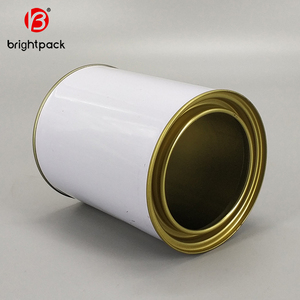 空圆形锡罐1升/1夸脱金属锡罐定制印刷油漆罐 - Product Image 2