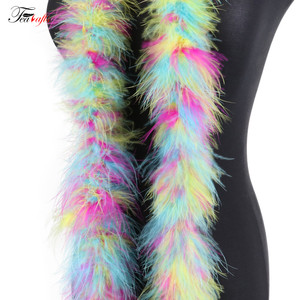 Toptan 20g parti kumaş tüy Boa Trim renk kırmızı siyah pembe beyaz Marabou Boa renkli karnaval kostümleri için dikiş