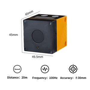Sensor láser de un solo punto medición de distancia 0,1-20M Rango RS485 múltiples métodos de salida con pantalla