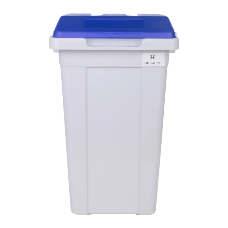 50 литров, высококачественный пластиковый мусор, зеленый/синий/красный/Обложка, логотип OEM, цвет, закодированные мусорные баки, индивидуальный логотип