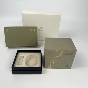 Biểu Tượng Tùy Chỉnh Hai-Mảnh Nắp Và Cơ Sở Nến Nước Hoa Bao Bì Hộp Sang Trọng Cứng Nhắc Hộp Các Tông Với Bọt Chèn - Product Image 1