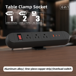 Morsetto per spina sul tavolo da conferenza tipo presa interruttore doppio caricatore USB rete 67W - Product Image 2