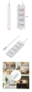 Factory Supply 3AC Outlets 2USB+1Type-C 2m 10A Universal Power <strong>Socket</strong> <strong>Multi</strong>-<strong>Function</strong> Switch Expansion 16A Brass USA Plug <strong>2</strong> - Product Image 4