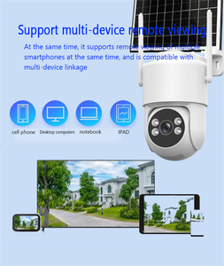 Venta al por mayor Solar Wifi Cámara IP 4mm Lente Blanco Luz cálida Visión nocturna Tecnología 4G Nube Tarjeta SD Opciones de almacenamiento de datos China