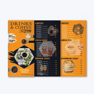 定制设计工厂印刷传单菜单小册子目录印刷彩色纸小册子折叠 - Product Image 5