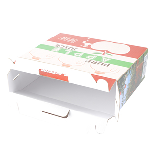 出荷メーラーボックスカスタム高品質ペーパーボックス包装ハンドル付きジュース用段ボール - Product Image 3
