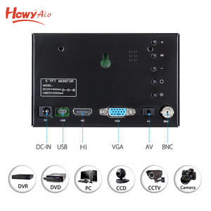 Tamaño pequeño 5 "7" 8 "LCD Monitor VGA BNC AV Entrada Metal Frame CCTV Monitor - Product Image 5
