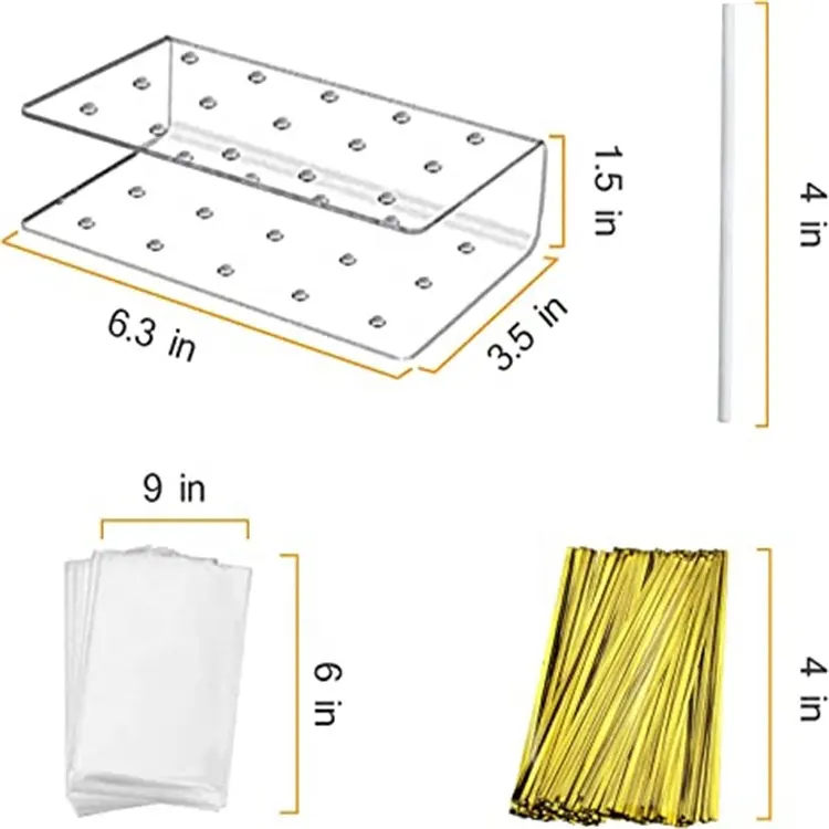 Porte-sucette en acrylique transparent, présentoir pour gâteau Pop, outils de fabrication de bonbons Pop