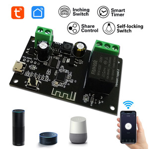 Tuya interruptor remoto inteligente, interruptor zigbee wi-fi com entrada 5v 12v 24v 32v, módulo de relé sem fio com autotravamento, para automação de casa inteligente