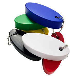 Promoção Presente Logotipo Personalizado PU Espuma Flutuante Keychain Forma Oval Floatable Keyring EVA Keychain