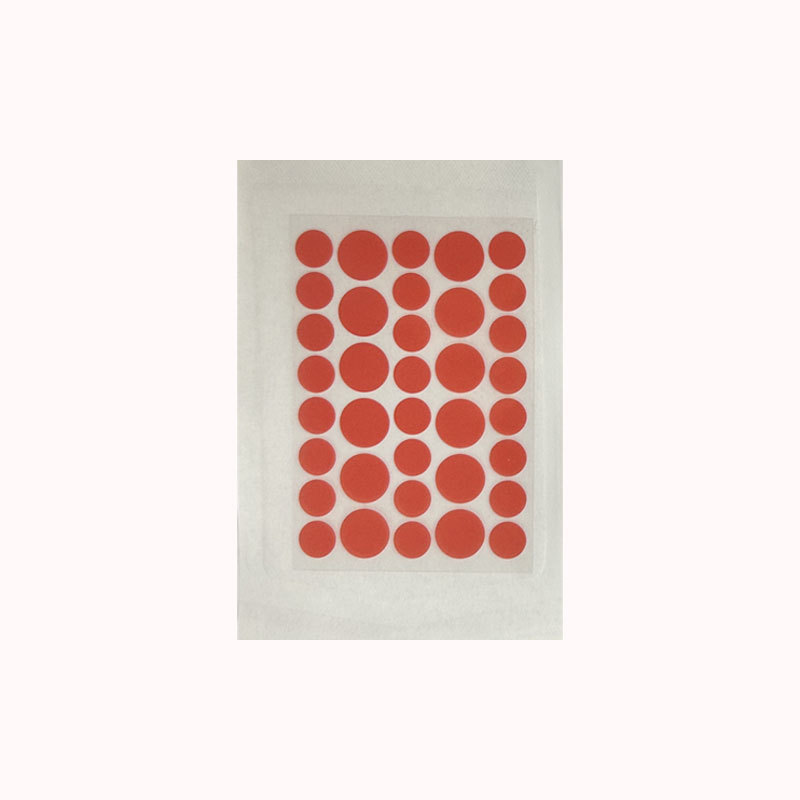 36 autocollants de boutons rouges