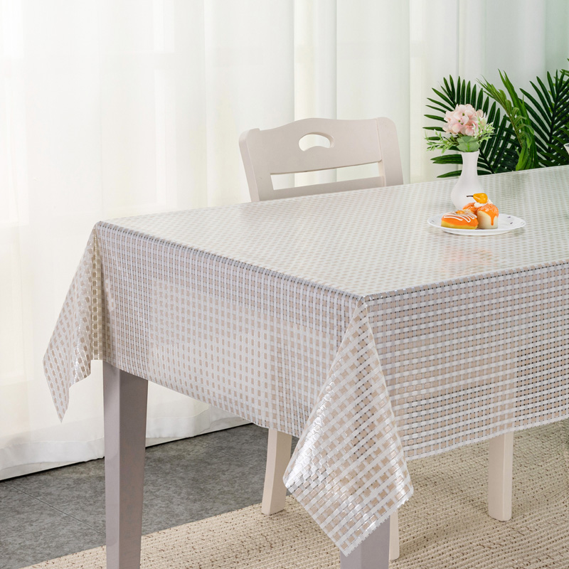 PVC Lace Table Cloth China Home White Table Cloths for Wedding