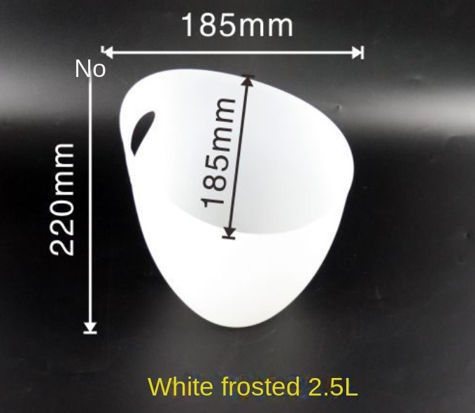 Seau à glace diagonal à poignée unique PP 2.5L