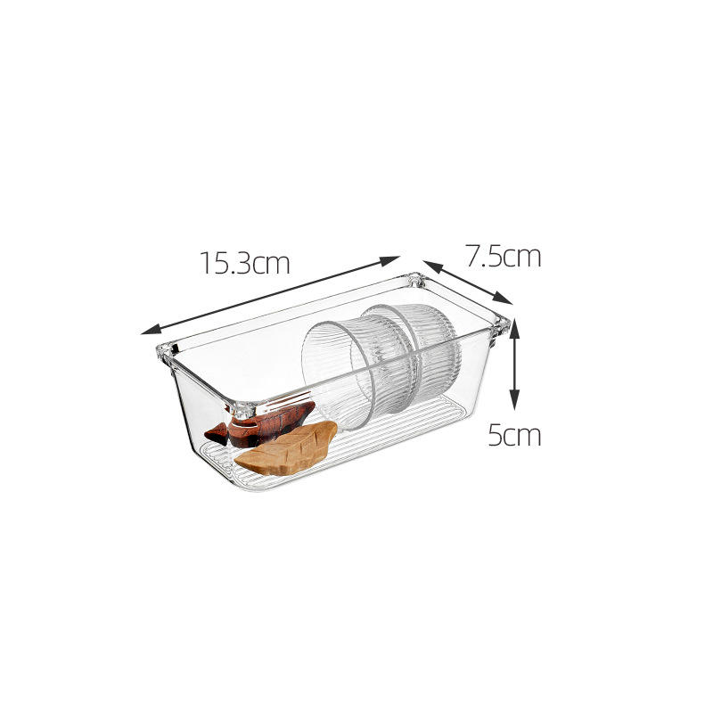 Rectangle PET transparent de petite taille, 15,3*7,5*5,5 cm
