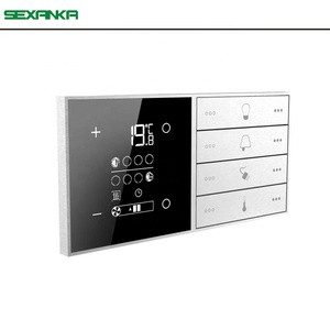 SEXANKA KNX EIB akıllı ev otomasyon sistemi 8 Gang sıcaklık kontrolü basma düğmesi akıllı dokunmatik ekran duvar anahtarları - Product Image 3