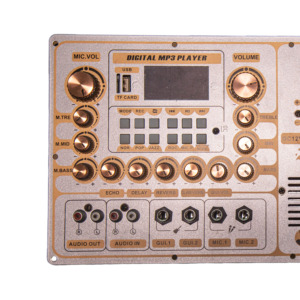 Placa de amplificadores y receptores de audio de 150W, reproductor de MP3 Bluetooth 5,0, Radio FM, micrófono dual, control remoto IR, entrada de CA/CC - Product Image 3
