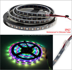 Fabrika fiyat DC5V WS2812B, WS2813, SK6812 5050 SMD 60/144 LEDs/m IP67 ayrı ayrı adreslenebilir RGB dijital LED ışık şeridi - Product Image 6