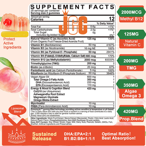 Vitamin B kompleks dolu Gummies kadınlar erkekler için cilt çivi saç bağışıklık desteği Methl B12 Gummies şeker stres giderici beyin sağlık - Product Image 2
