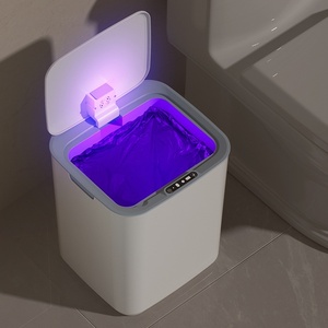 Hogar gran capacidad 20L plástico automático sin contacto inteligente cubo de basura sensor con luz LED - Product Image 6