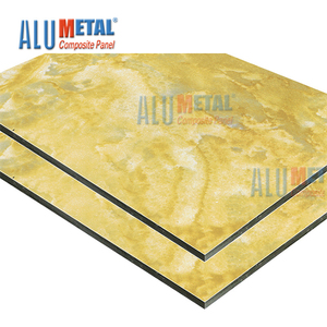 Thiết kế hiện đại Faux đá cẩm thạch Granite đá ACP nhôm Composite Panel 4 mét dày A2 Lớp Chống Cháy cho căn hộ tấm Tường - Product Image 5