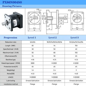 HLTNC planet redüktör PX86 çöp oranı 10 13 16 20 24 36 :1 ile donatılmış olabilir step/Servo/fırçasız Motor için CNC - Product Image 6