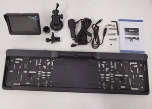Solar Energy EU License Plate <strong>Wireless</strong> Backup <strong>Reversing</strong> Camera with Parking Lines, 4.3&quot; Monitor Stand Alone and Suction Holder - Product Image 3