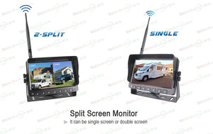 Monitor DVR inalámbrico Quad Split de 7 pulgadas, modo de espera, vista frontal, cámara de posicionamiento láser magnético inverso para montacargas - Product Image 6