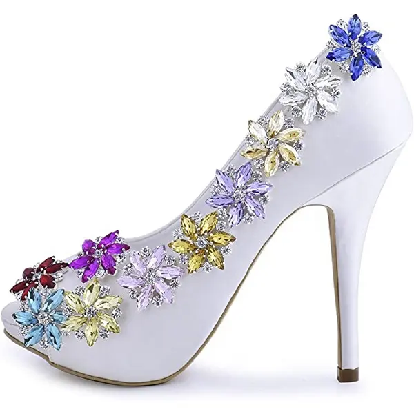 Decoración de zapatos para mujer, clips coloridos de flores y hojas, adornos para zapatos