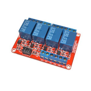 Relé de 4 canales CC, 5V, 12V, 24V, módulo de protección de relé, placa de Control
