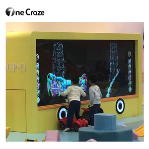 מגרש משחקים מקורה 3 3D קיר קיר מים וירטואלי somatosensory זורם גדול עם מסך מגע משחקים אינטראקטיביים מתכת משחקים