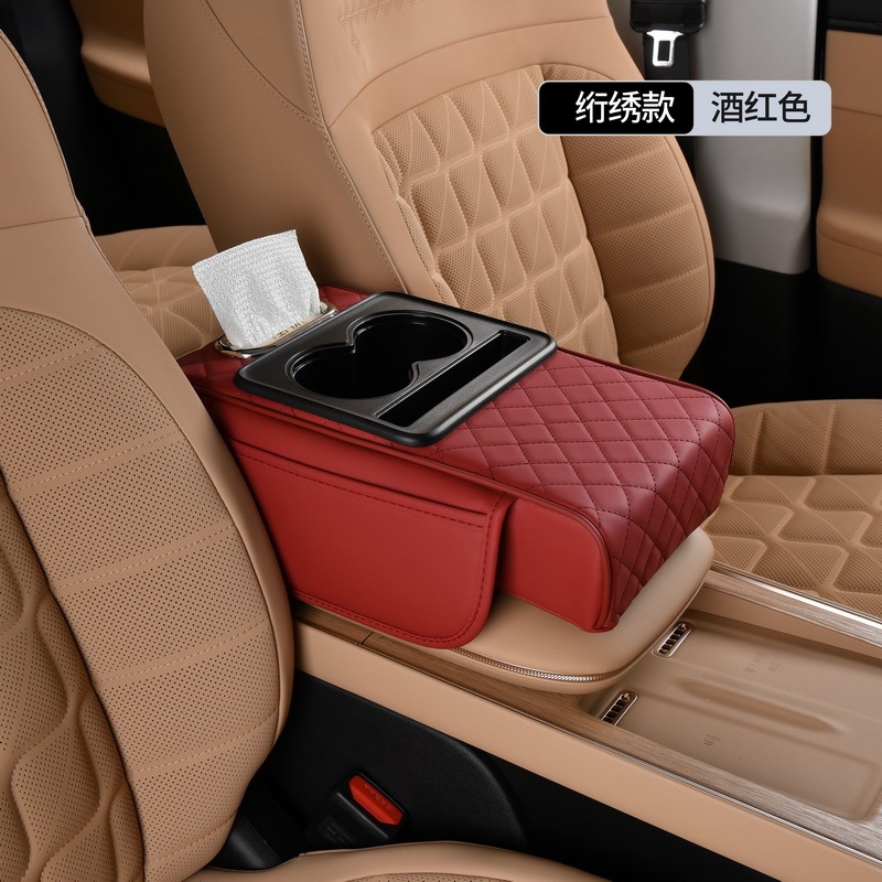 Wine red-four-in-one quilted embroidery style