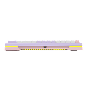 Teclado mecánico con retroiluminación LED RGB de 63 teclas personalizado, ergonómico, con intercambio en caliente, Bluetooth, interruptor rosa, ordenador para juegos de moda del Reino Unido - Product Image 3
