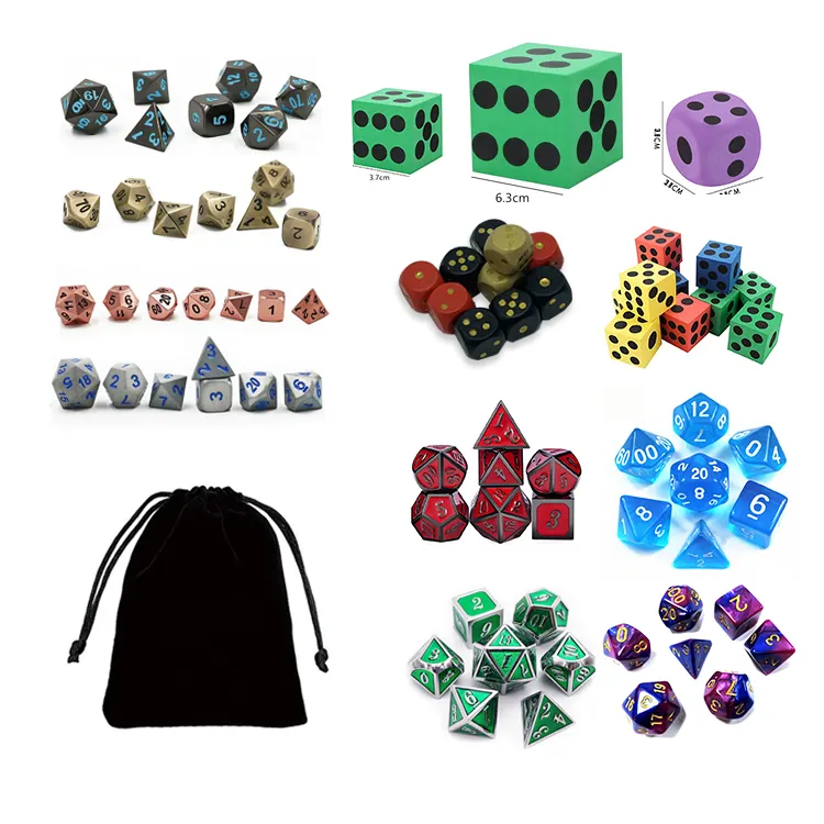 Ensemble de dés en acrylique pour jeux de Table, polyhémisphère personnalisable, pour jeux de société, Mini d20, plusieurs couleurs, en vrac