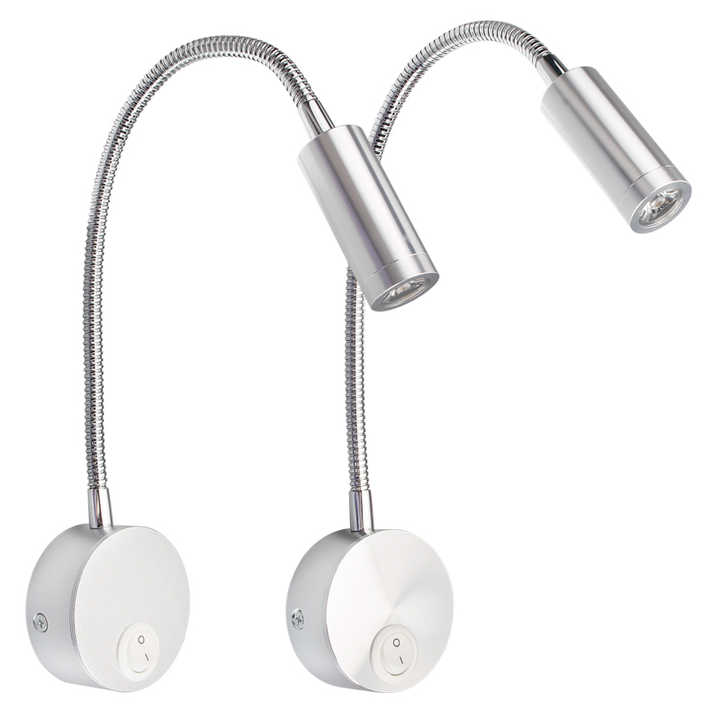 Led RV Reading Light Modern Interior12V24V Flexible Gooseneck Spotlight for RV Trailer Caravan Boat Wall Surface Mounted Lamp